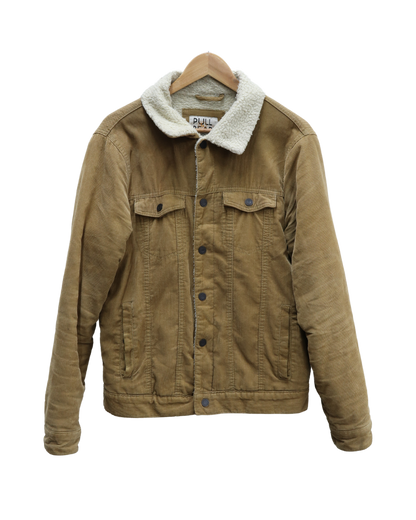 Veste strié camel - Pull & Bear - M