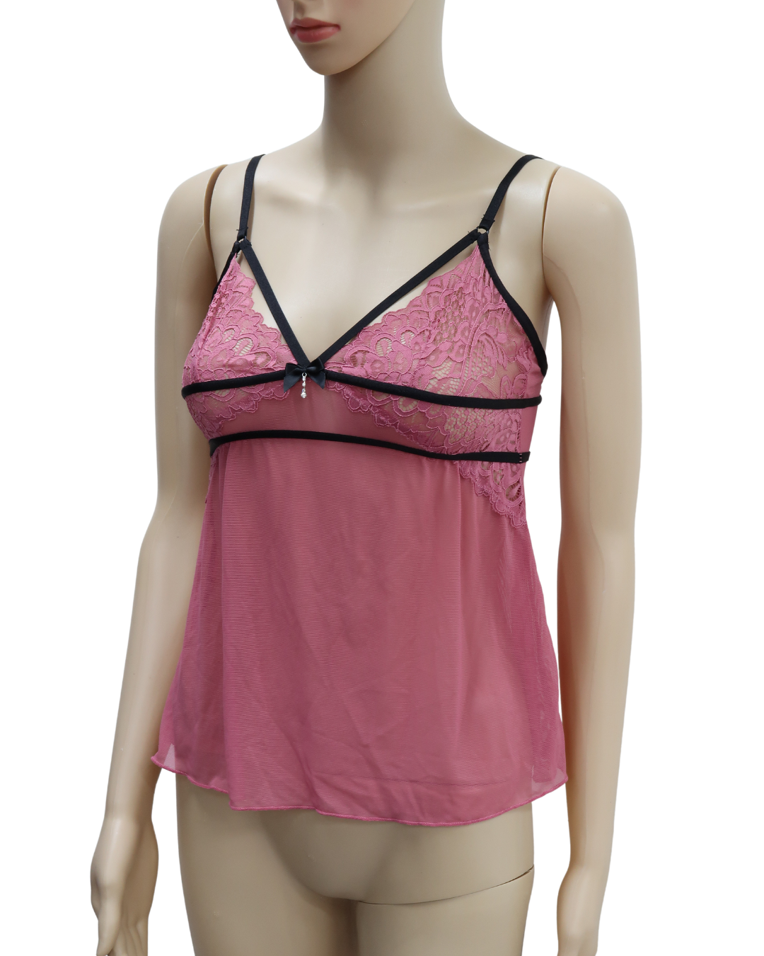 Top rose poudré et noir - Hunkemoller - XS