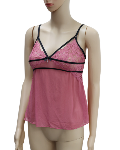 Top rose poudré et noir - Hunkemoller - XS