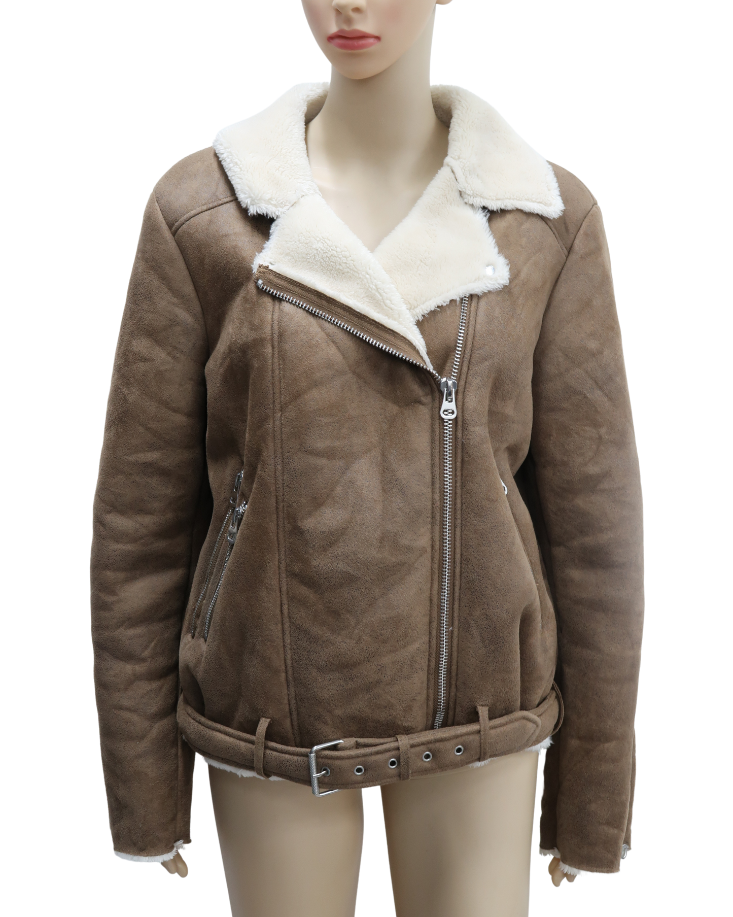 Bombardier marron avec doublure beige - Pimkie - M/L