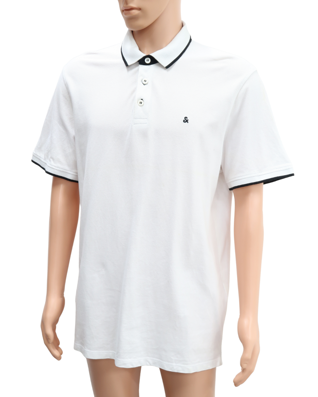 Polo blanc & noir - Jack & Jones - XXL