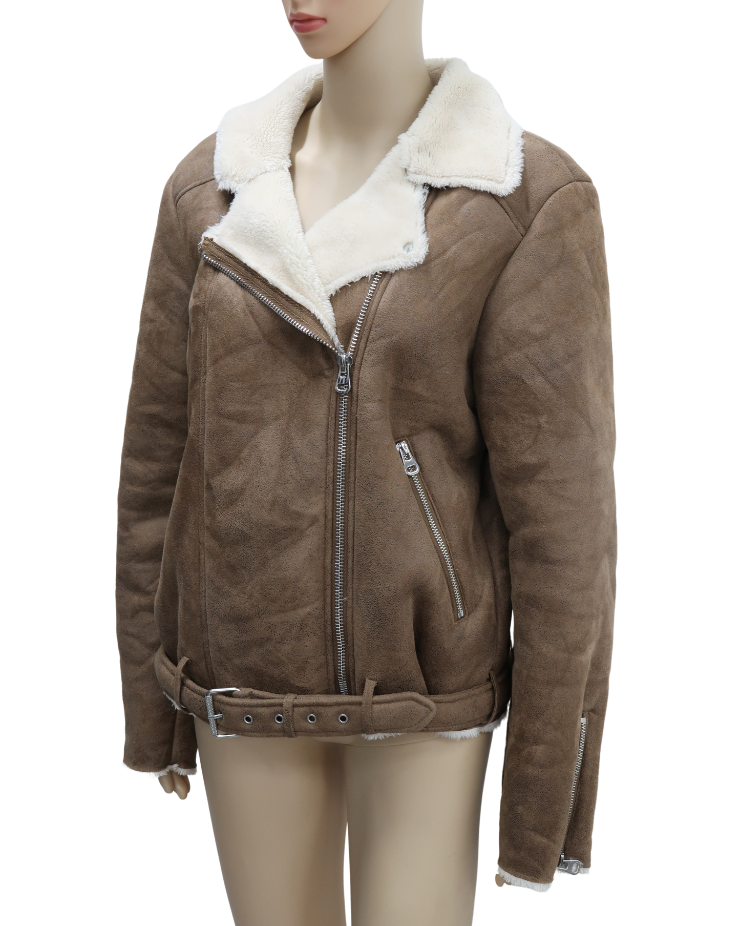 Bombardier marron avec doublure beige - Pimkie - M/L