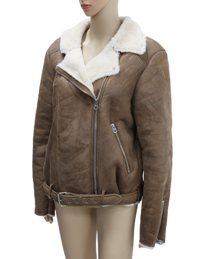 Bombardier marron avec doublure beige - Pimkie - M/L