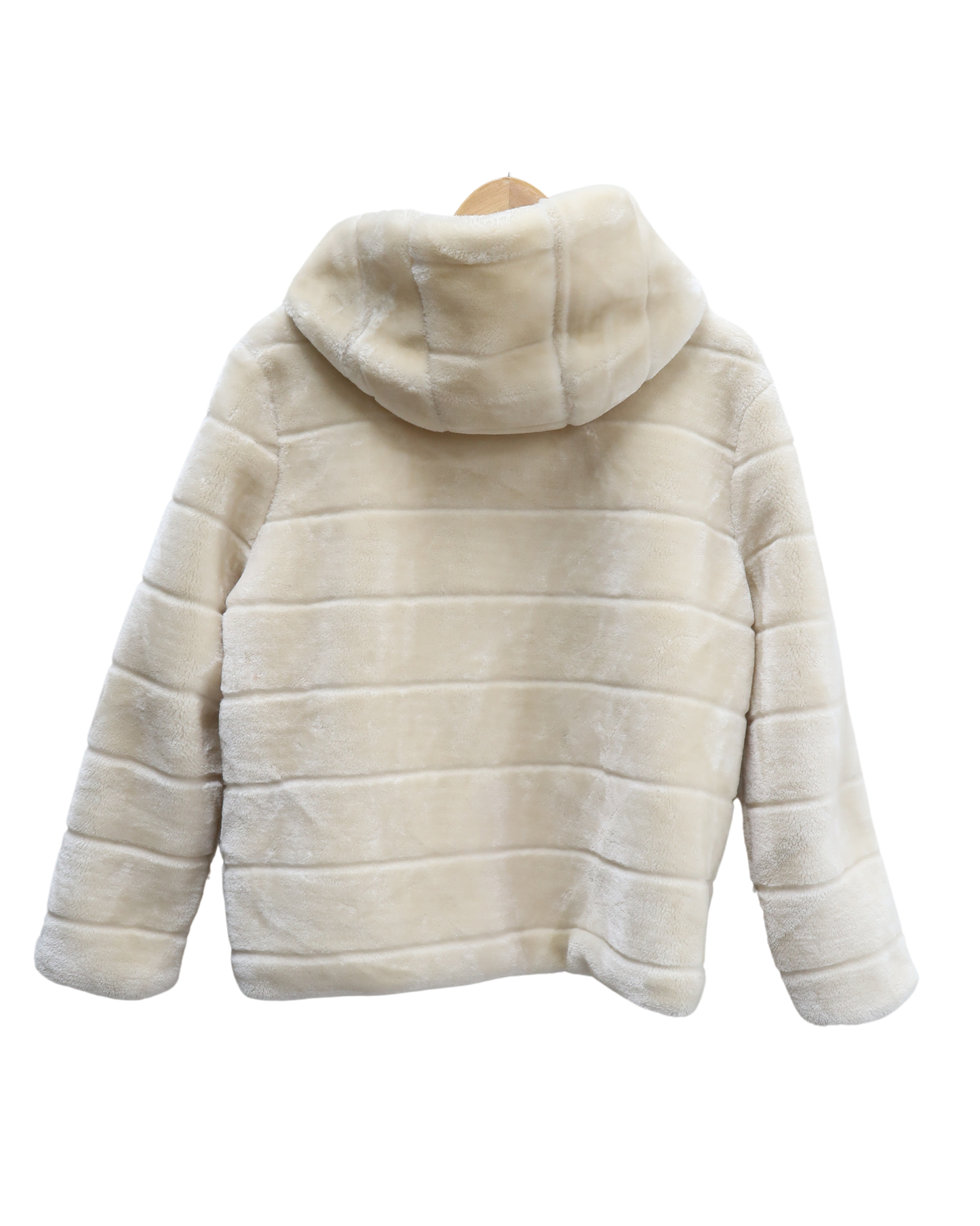 Manteau en fourrure à capuche blanc - M/L