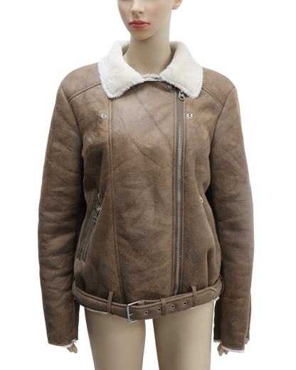 Bombardier marron avec doublure beige - Pimkie - M/L