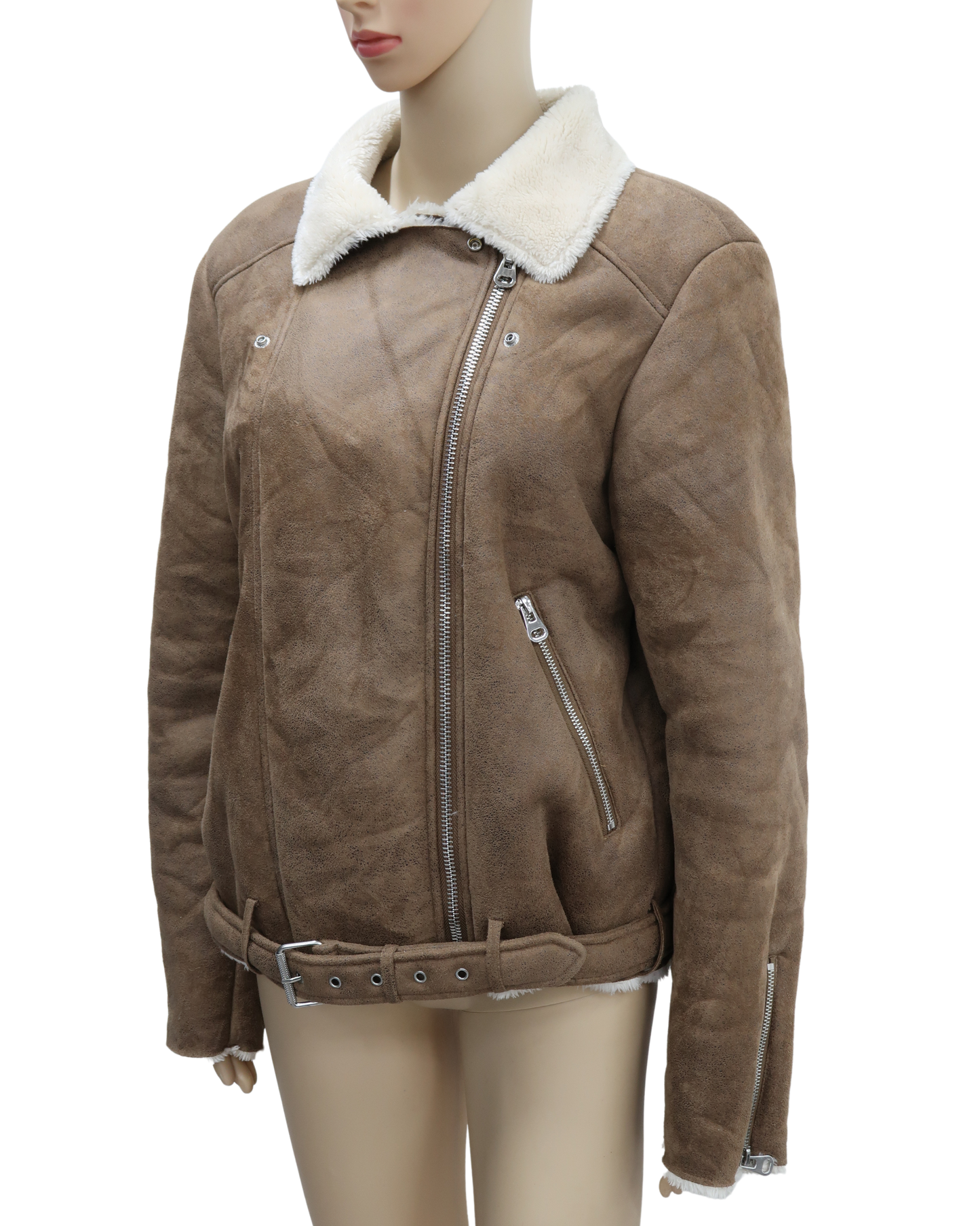 Bombardier marron avec doublure beige - Pimkie - M/L