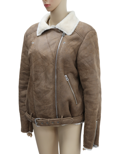 Bombardier marron avec doublure beige - Pimkie - M/L