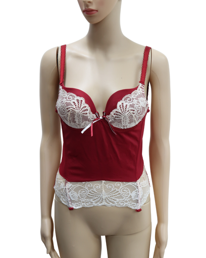 Corset rouge et blanc - B Sexy Lingerie & Fashion - S