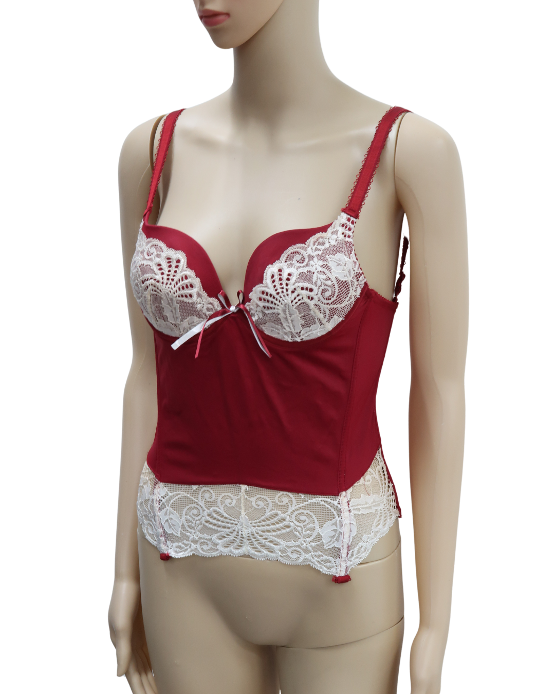 Corset rouge et blanc - B Sexy Lingerie & Fashion - S