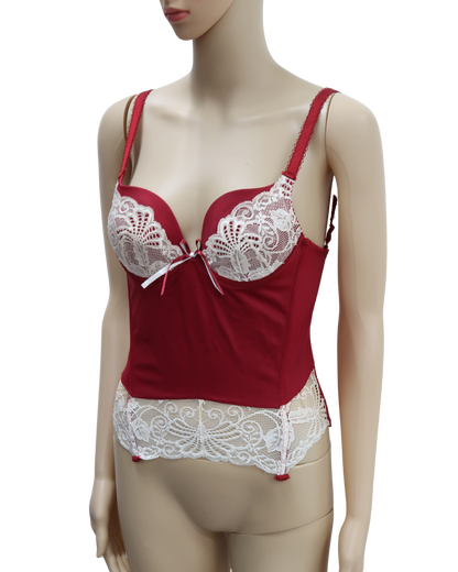 Corset rouge et blanc - B Sexy Lingerie & Fashion - S