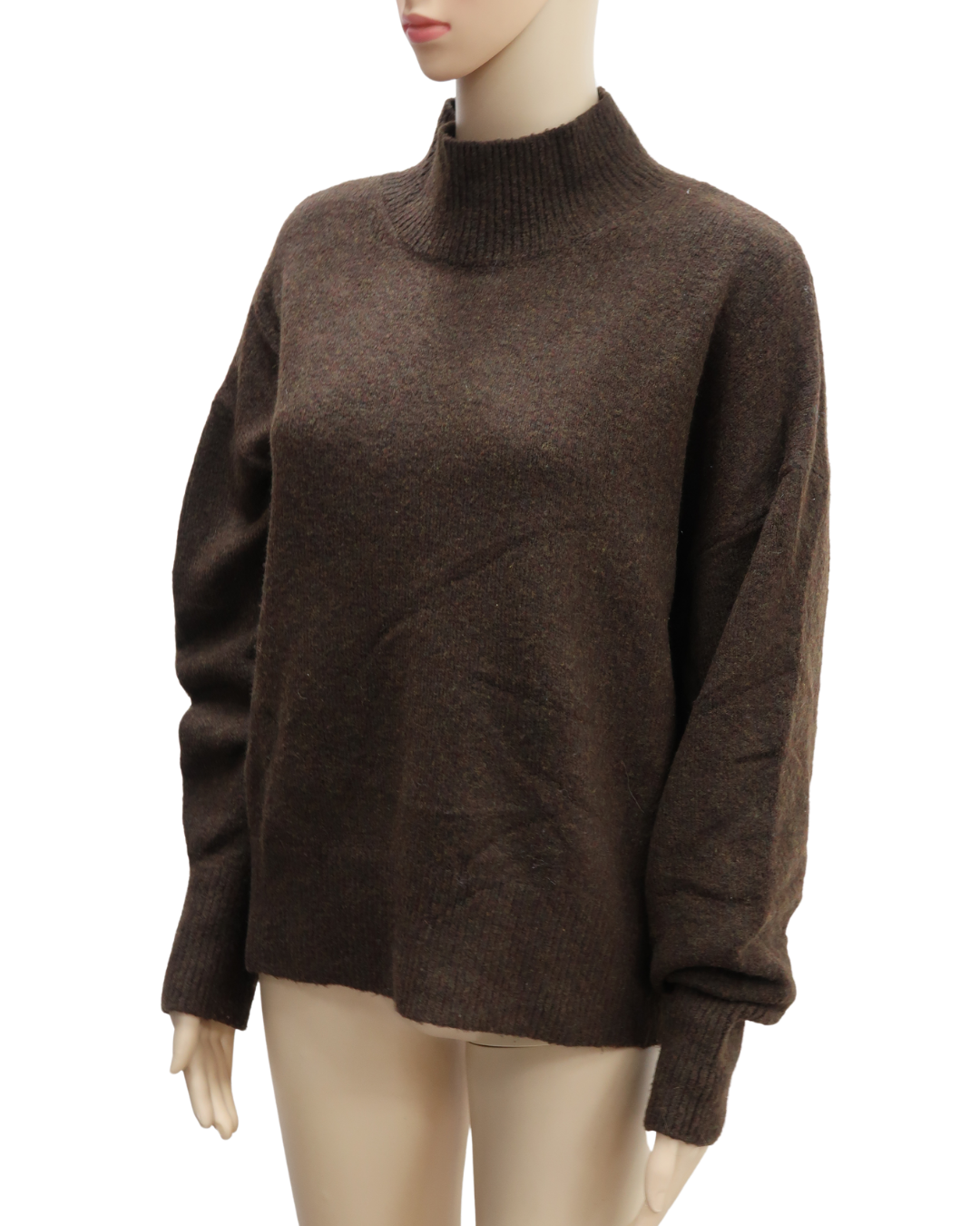 Pull col montant marron - H&M - M/L