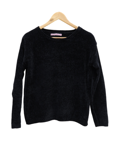 Pull noir en velour - Salameau Thérèse - M