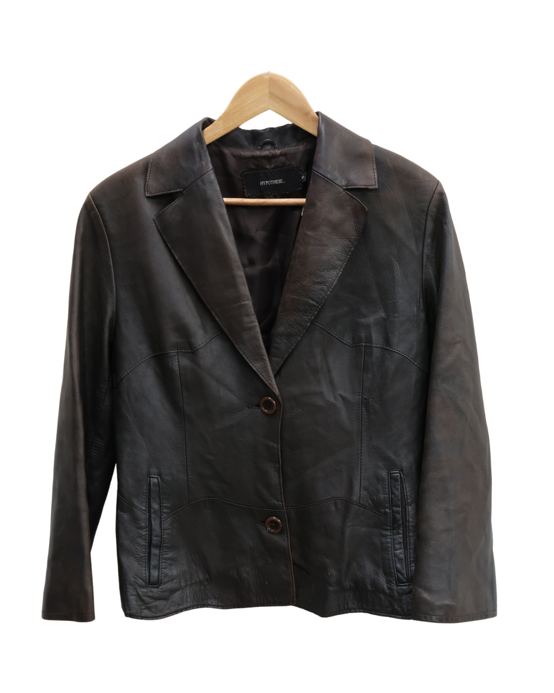 Veste en cuir marron foncée - Hypothese - M/L