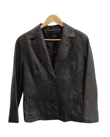 Veste en cuir marron foncée - Hypothese - M/L