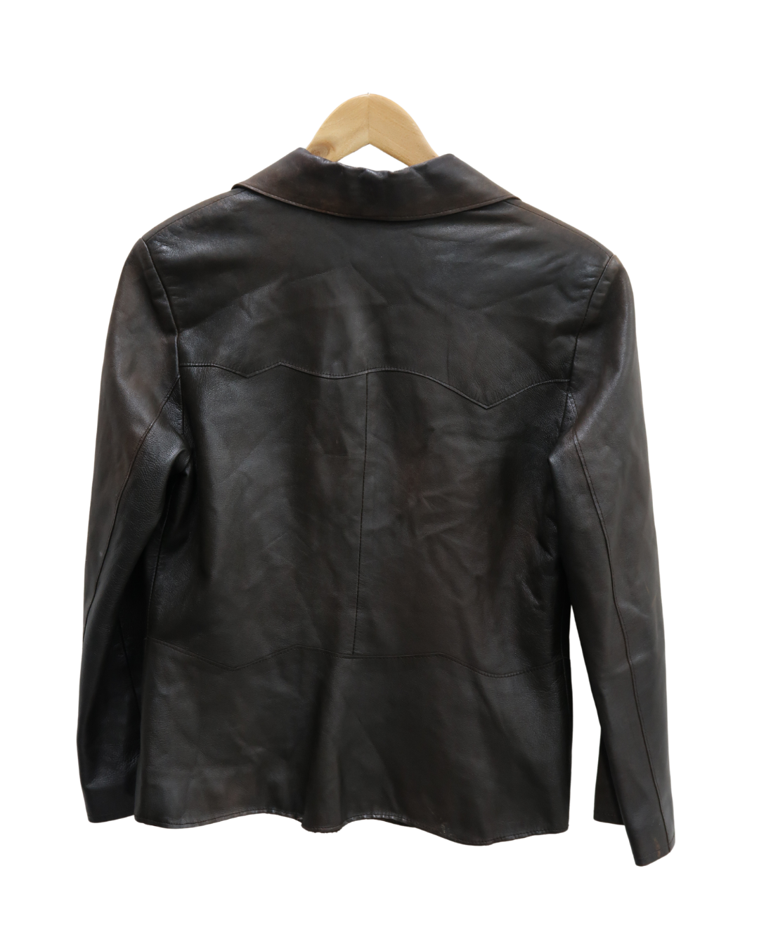 Veste en cuir marron foncée - Hypothese - M/L