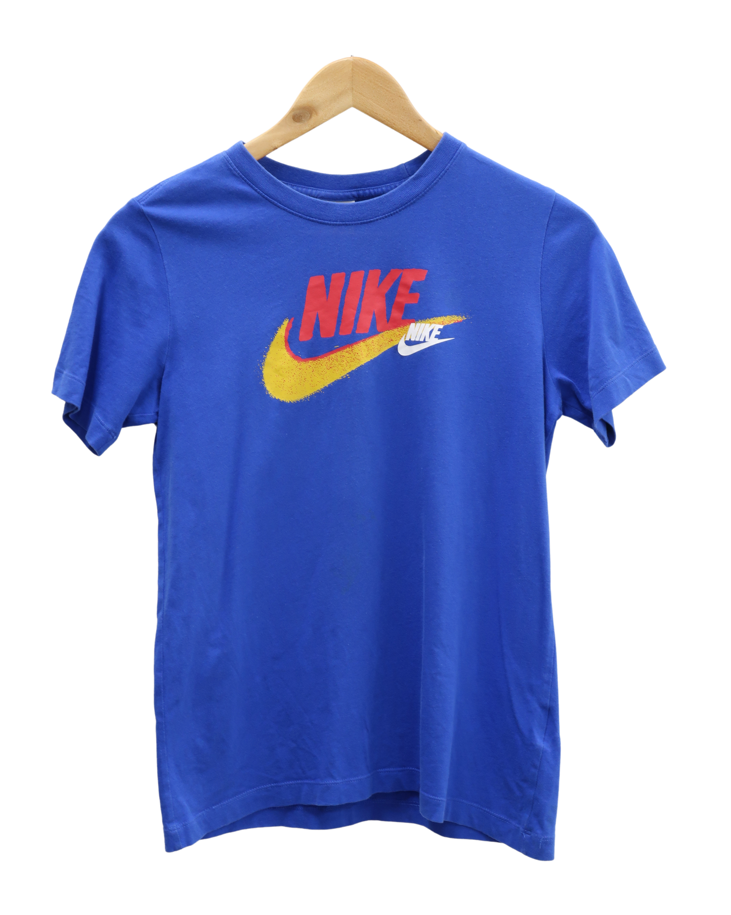 T-shirt bleu électrique avec double logo coloré - Nike - S