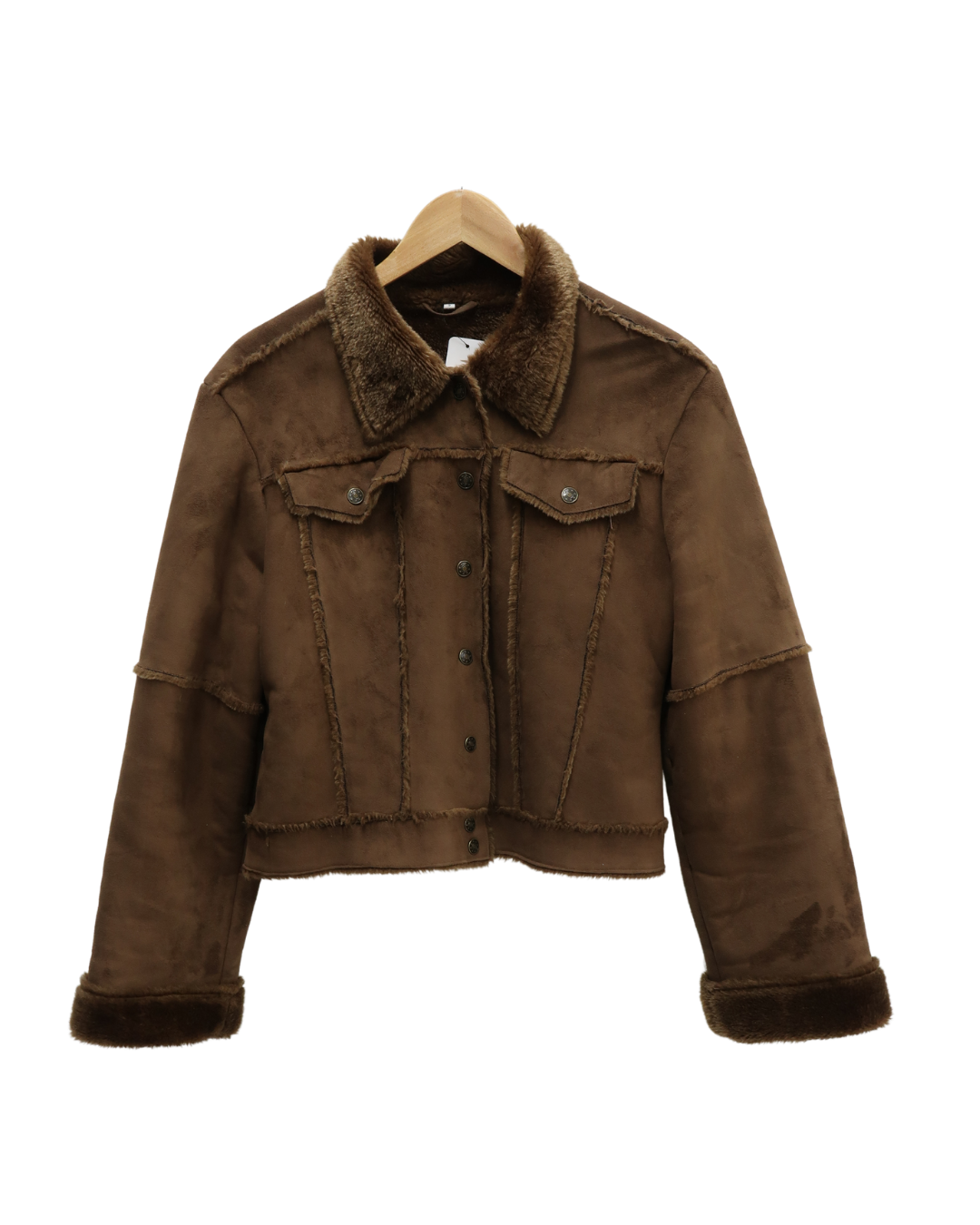 Manteau marron en fourrure - S