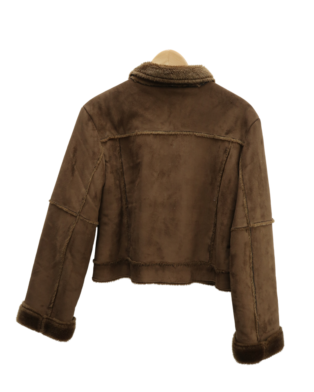 Manteau marron en fourrure - S