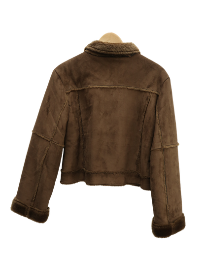 Manteau marron en fourrure - S