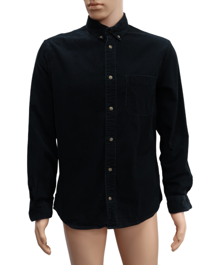 Chemise noire striée - H&M - M