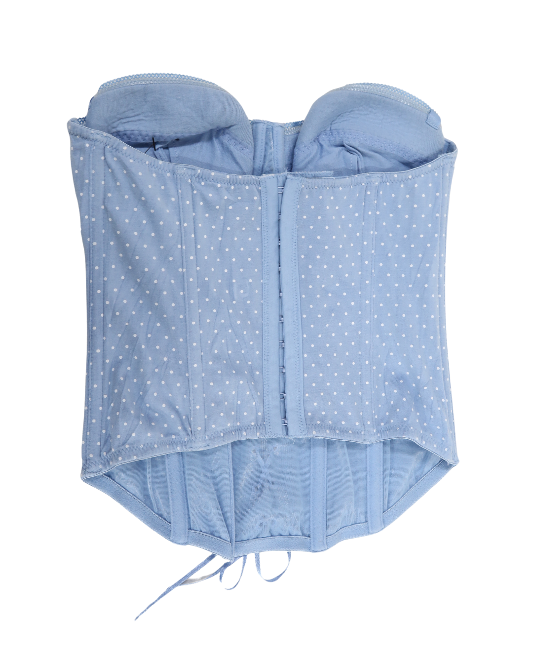 Corset bleu ciel à pois blanc - H&M - S