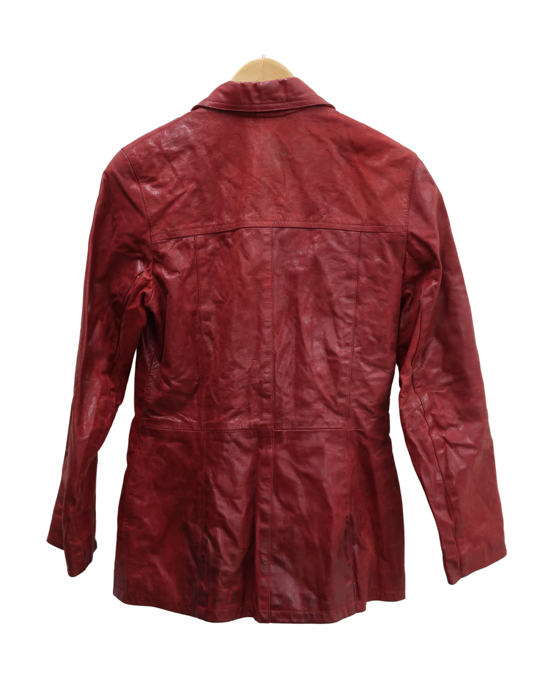 Veste en cuir rouge - Tom Collins - L