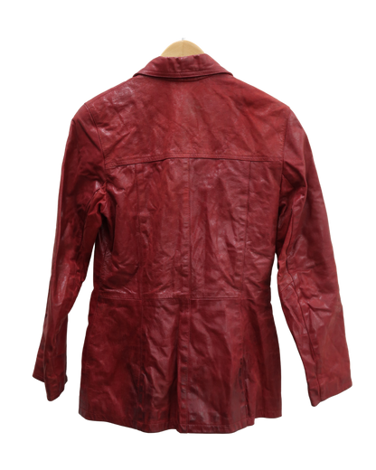 Veste en cuir rouge - Tom Collins - L