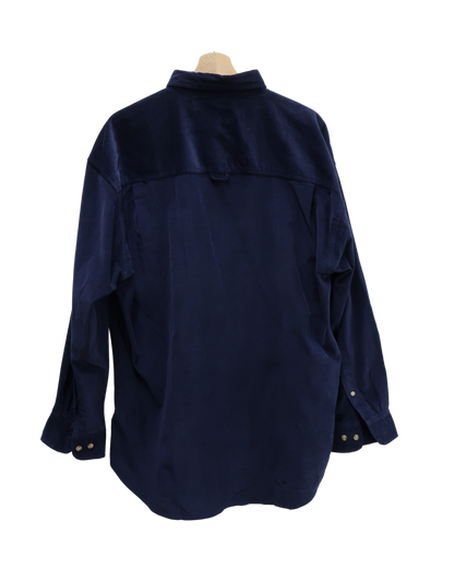 Chemise en velour bleue marine - International Waters - L