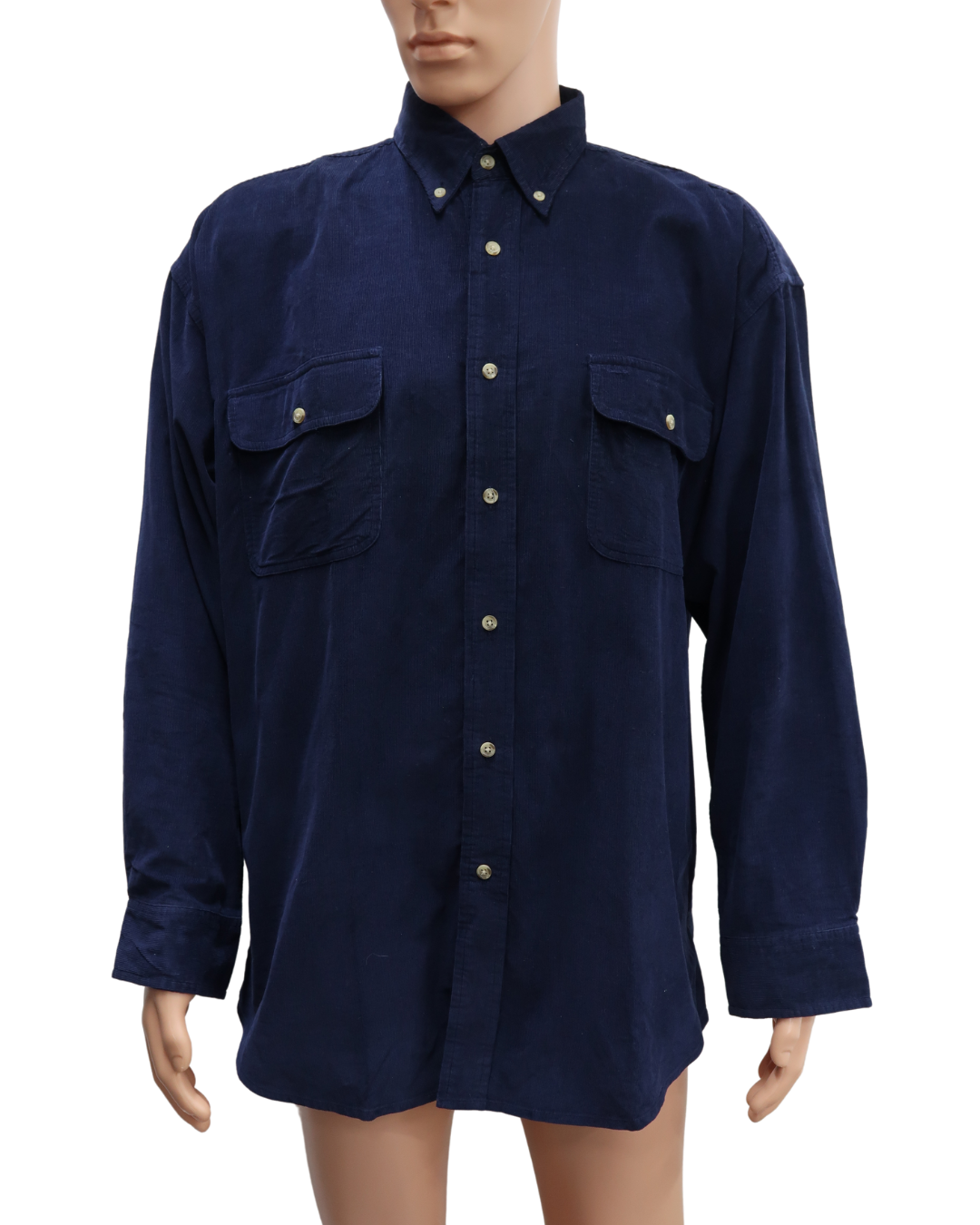 Chemise en velour bleue marine - International Waters - L