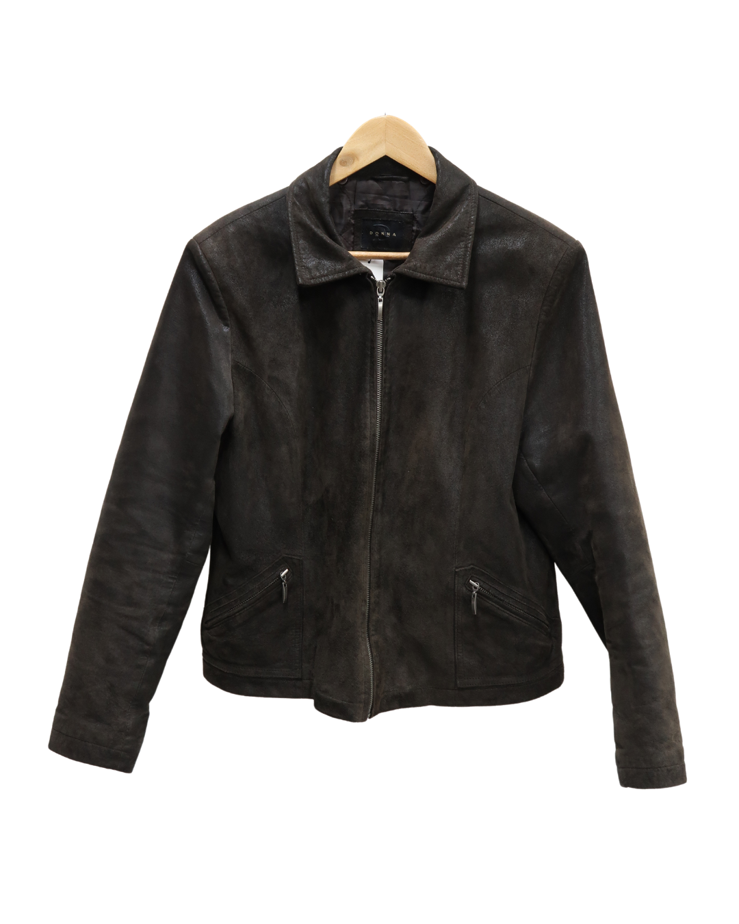 Veste en daim marron foncé - Donna D - M/L