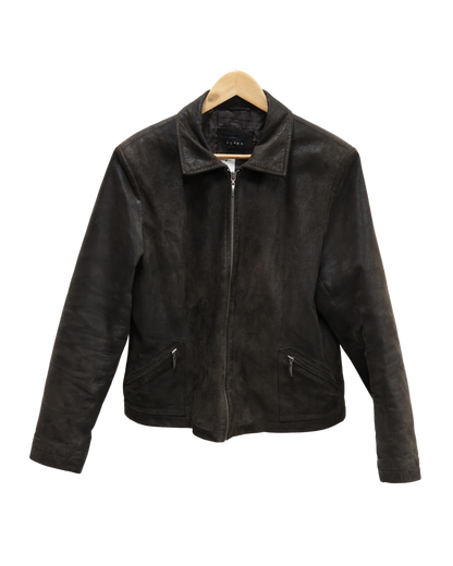 Veste en daim marron foncé - Donna D - M/L