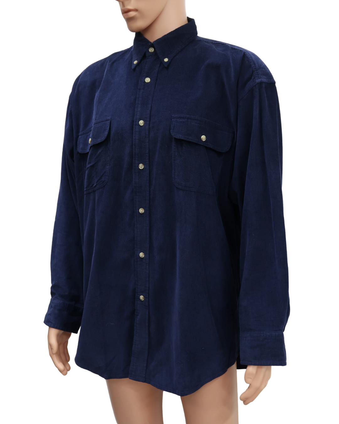 Chemise en velour bleue marine - International Waters - L