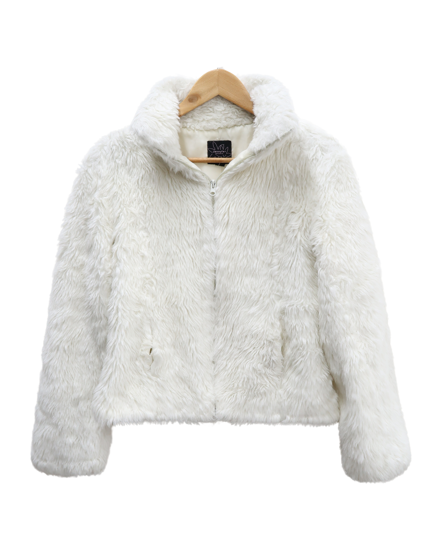 Manteau en fourrure blanc - Jennyfer - L