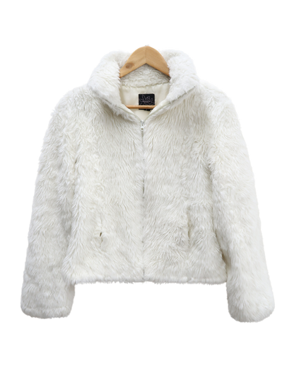 Manteau en fourrure blanc - Jennyfer - L