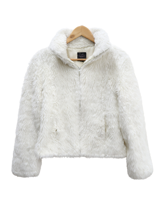 Manteau en fourrure blanc - Jennyfer - L