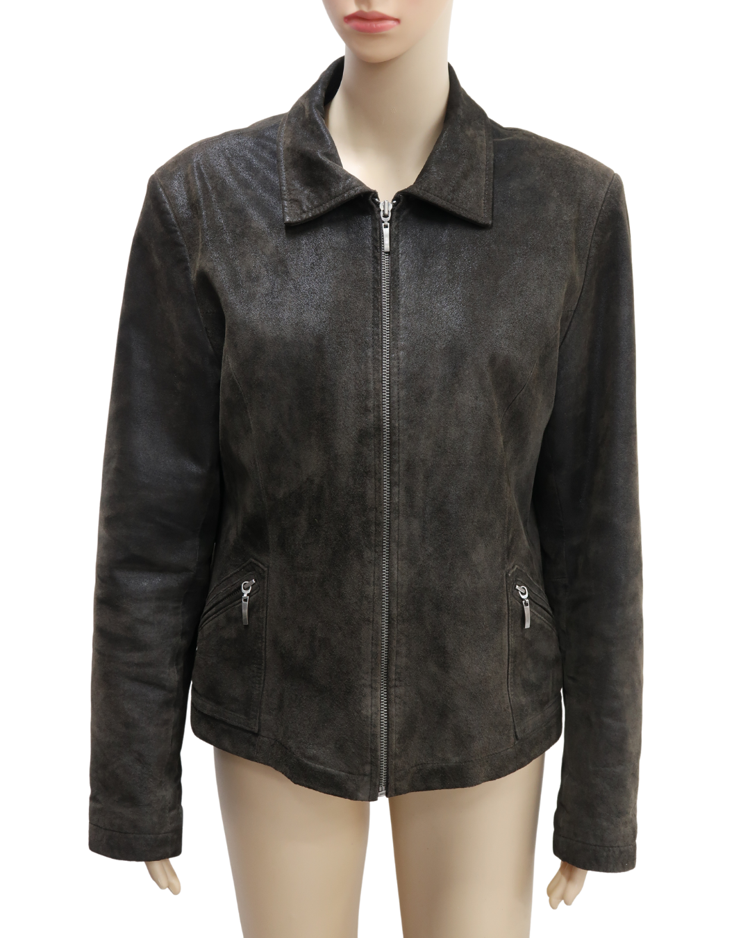 Veste en daim marron foncé - Donna D - M/L