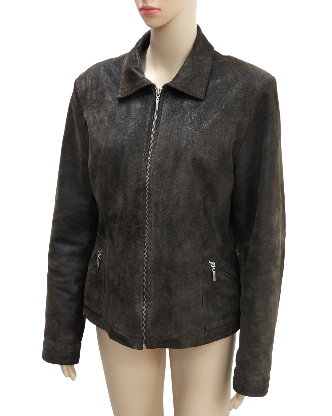 Veste en daim marron foncé - Donna D - M/L