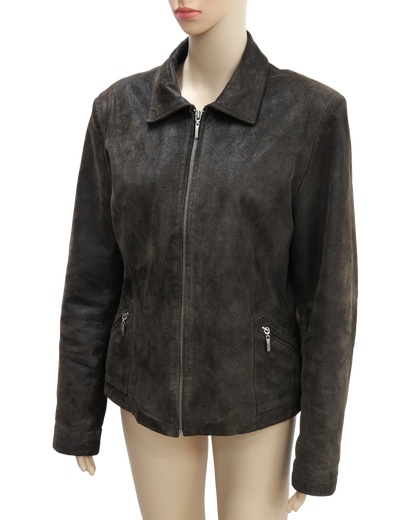 Veste en daim marron foncé - Donna D - M/L