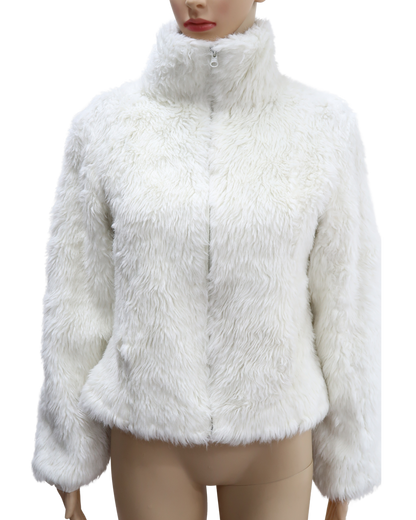 Manteau en fourrure blanc - Jennyfer - L