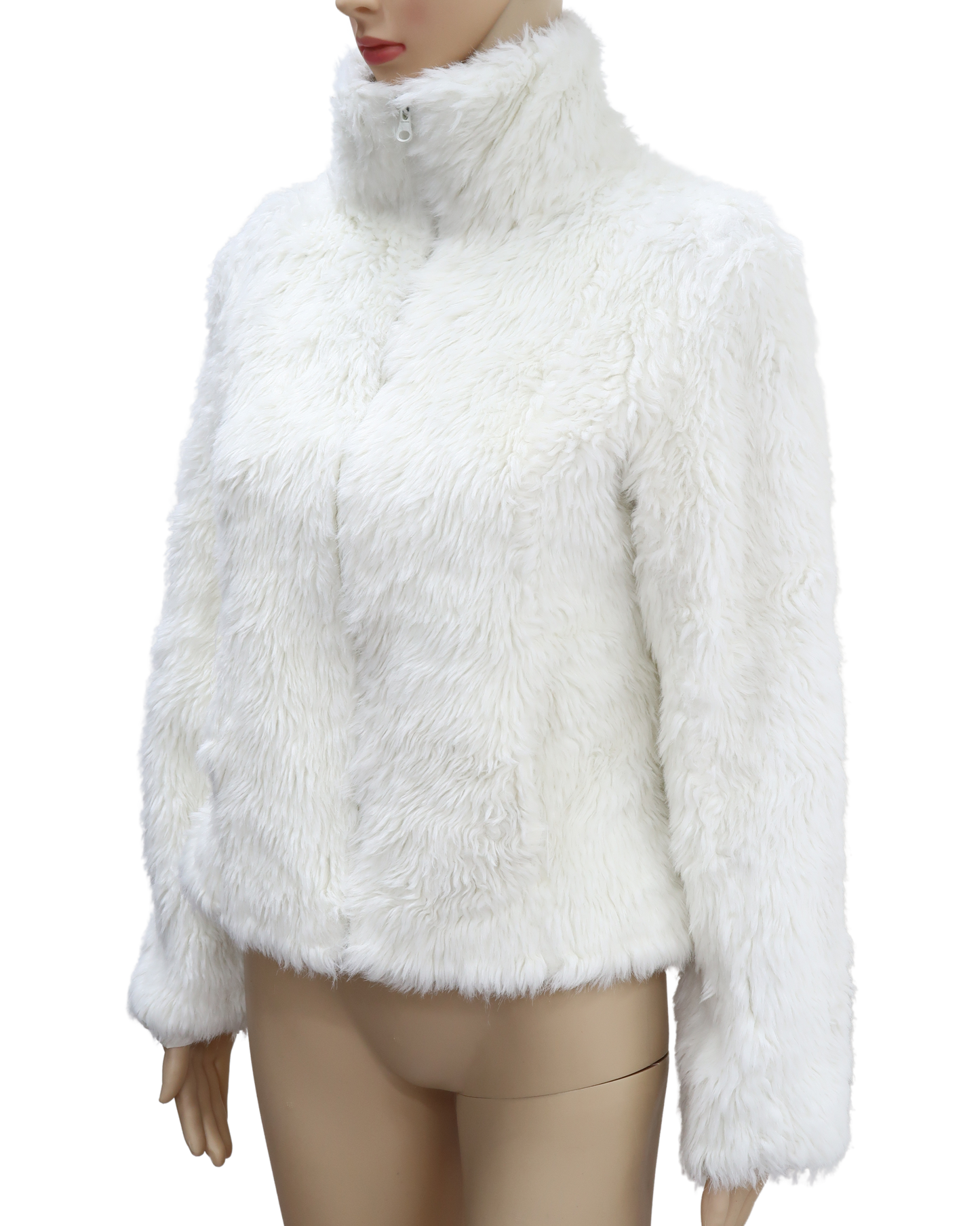 Manteau en fourrure blanc - Jennyfer - L