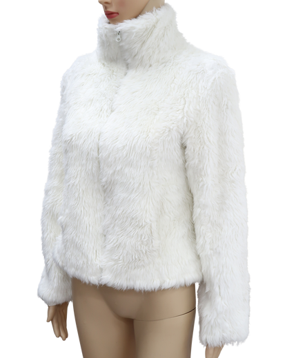 Manteau en fourrure blanc - Jennyfer - L