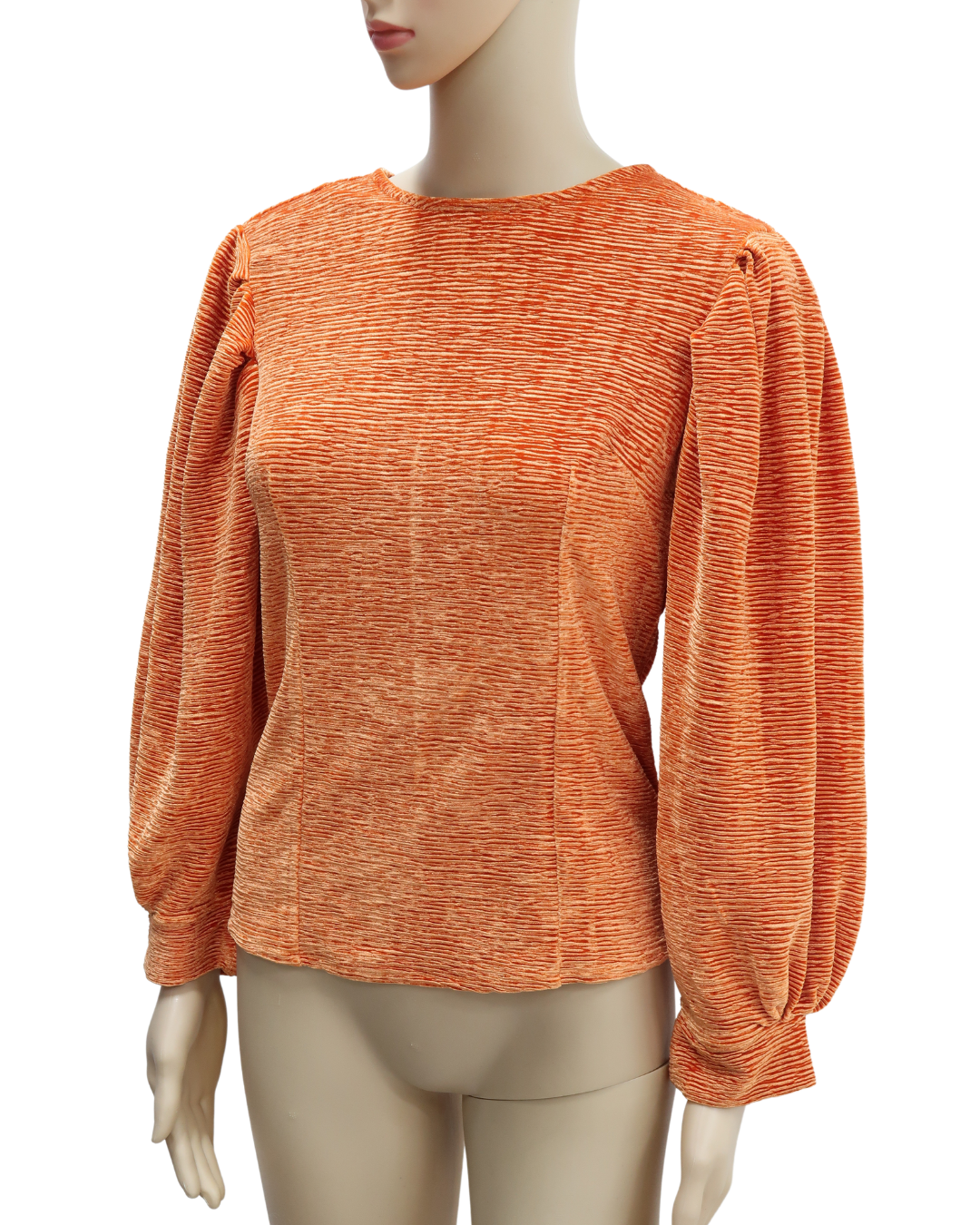 Pull orange en velour - Cache Cache - S/M