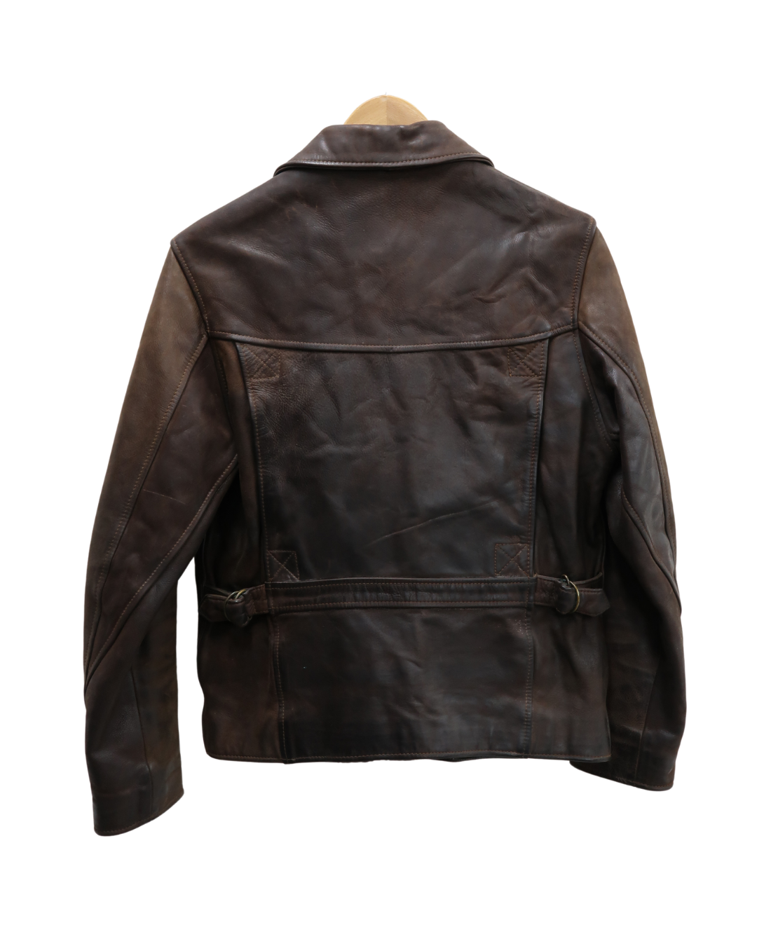 Veste en cuir large marron - Oakwood - L