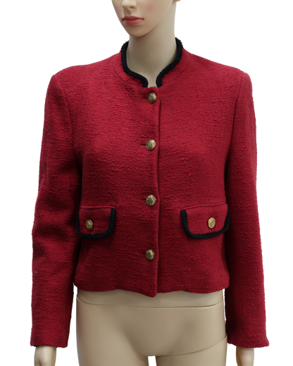 Blazer rouge à boutons dorés - Zara - L