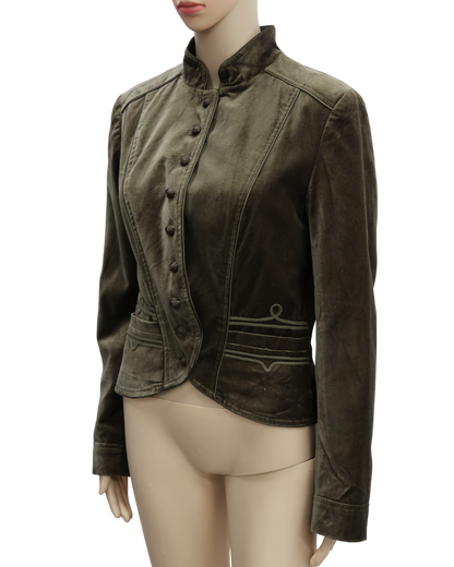 Veste en velour khaki - H&M - M