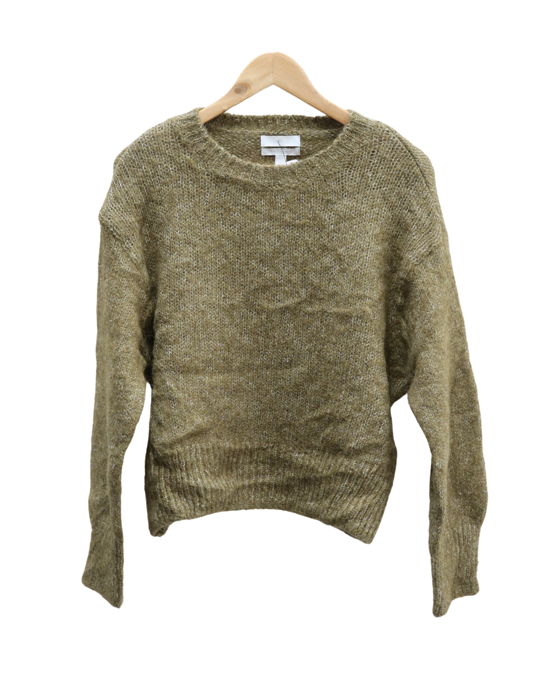 Pull en laine khaki & blanc - H&M - S