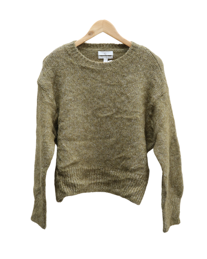 Pull en laine khaki & blanc - H&M - S