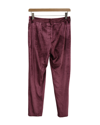 Pantalon pourpre en velour à paillettes argentées - La petite Étoile - XS/S