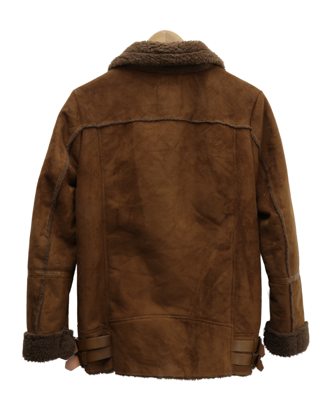 Manteau camel doublé de fourrure - Pull&Bear - M