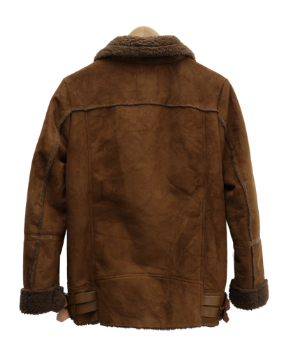 Manteau camel doublé de fourrure - Pull&Bear - M